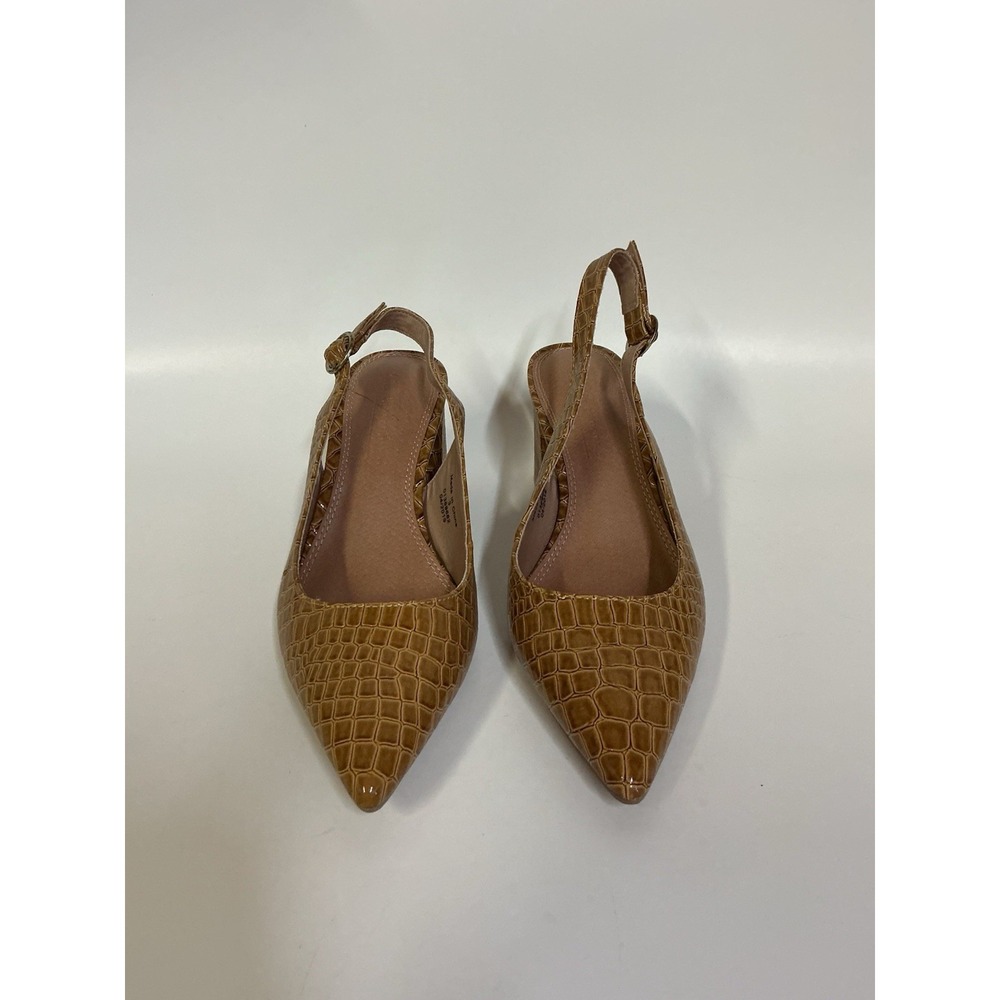 ASOS Design slingback pointed heels in color tan women's size 5 - Picture 2 of 5